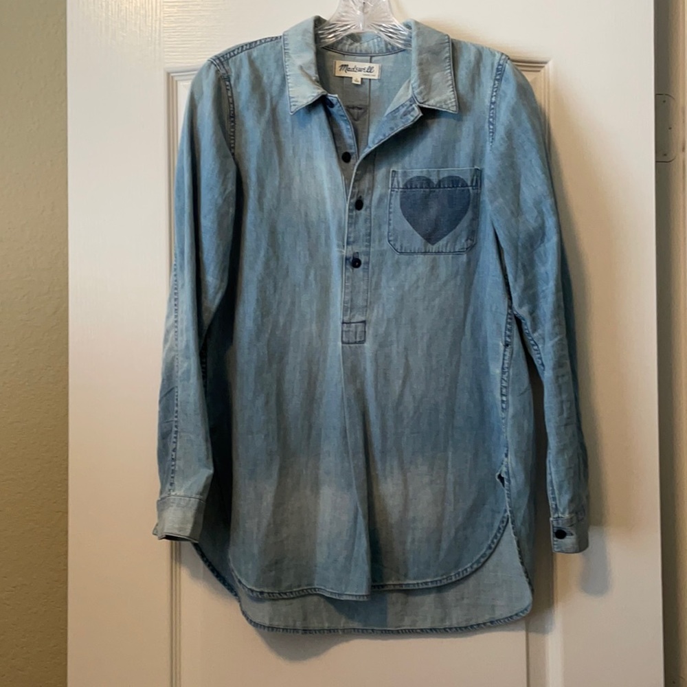 Madewell denim top NWOT